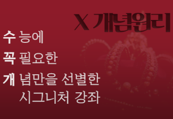 수꼭개 : 수능에 꼭 필요한 개념만을 선별한 시그니처 강좌 이미지
